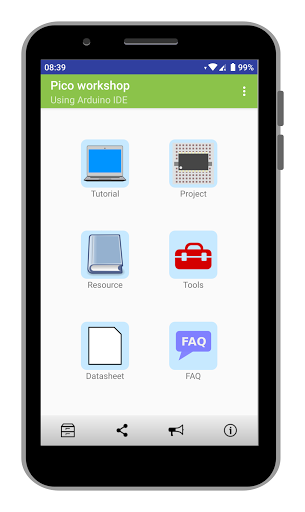 Android application Pico workshop (Arduino IDE) screenshort
