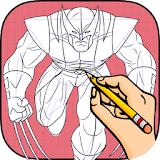how to draw Wolverine icon