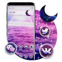 Pink Clouds Sky Launcher Theme