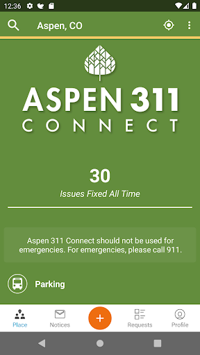 Android application Aspen 311 screenshort