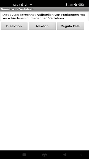 Android application NumVerfahren screenshort