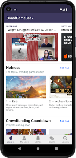 Android application BoardGameGeek screenshort