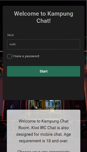 Android application Kampung Chat screenshort