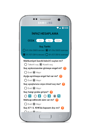 İnfaz Hesaplama Screen 2