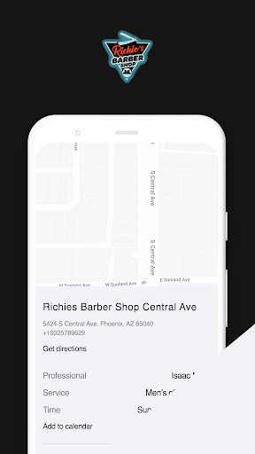 Android application Richies Barbershop screenshort