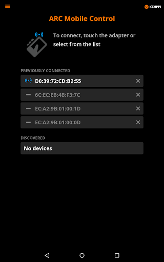Android application ARC Mobile Control screenshort