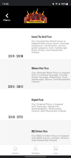 Just Pizza Screen 3