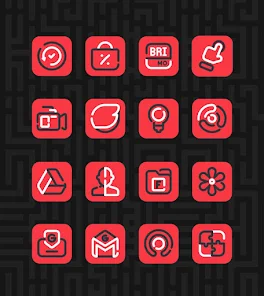 Linios Red – Icon Pack v55 [Paid]
