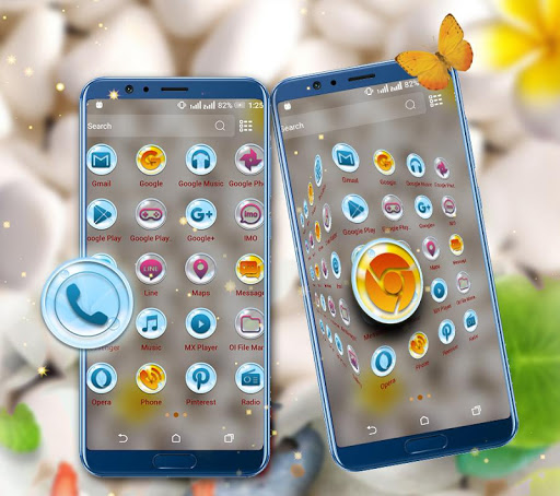 White Stone Launcher Theme Screen 3