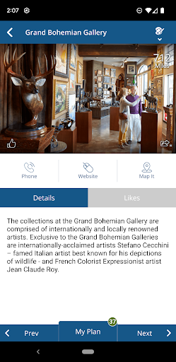 Screenshot of Explore Asheville