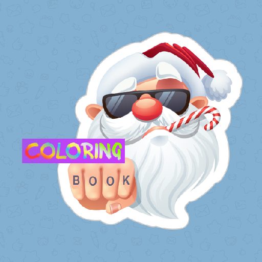 Christmas coloring book logo