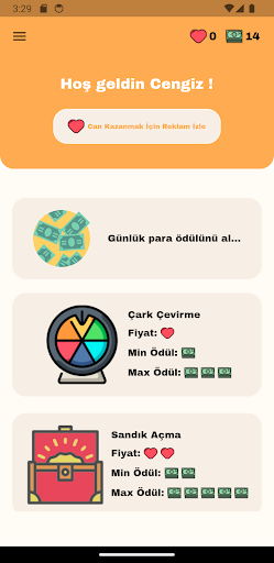 Android application Mozpara - Reklam İzle Kazan screenshort