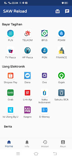 Sawreload Pulsa & PPOB Murah Screen 2