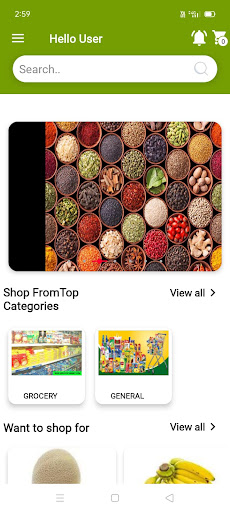 Android application MAS ONLINE STORE screenshort