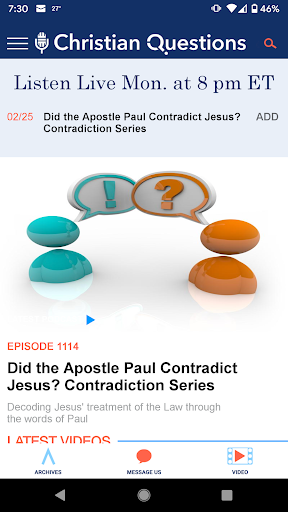 Android application Christian Questions Podcast screenshort