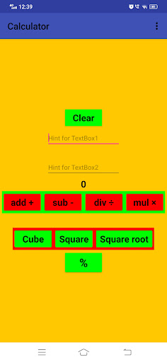 Android application My Calculator screenshort