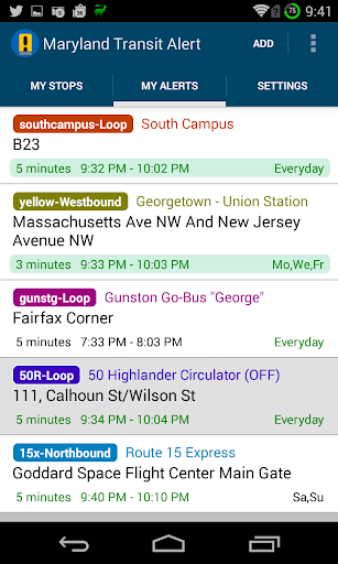 Maryland Transit Alert