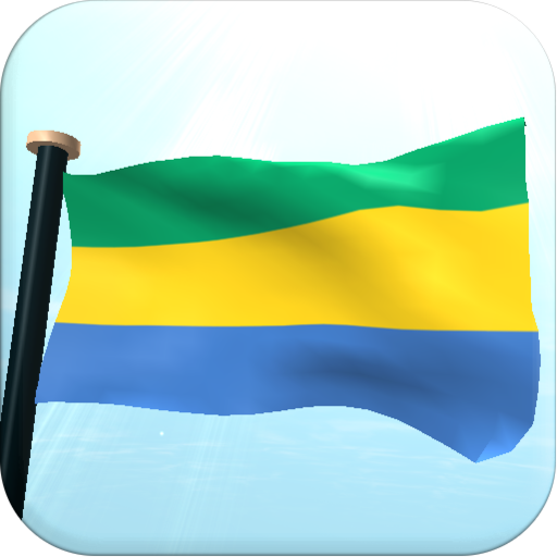 Gabon Flag 3D Live Wallpaper logo