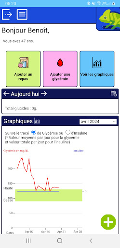 Android application Mon Glucko screenshort