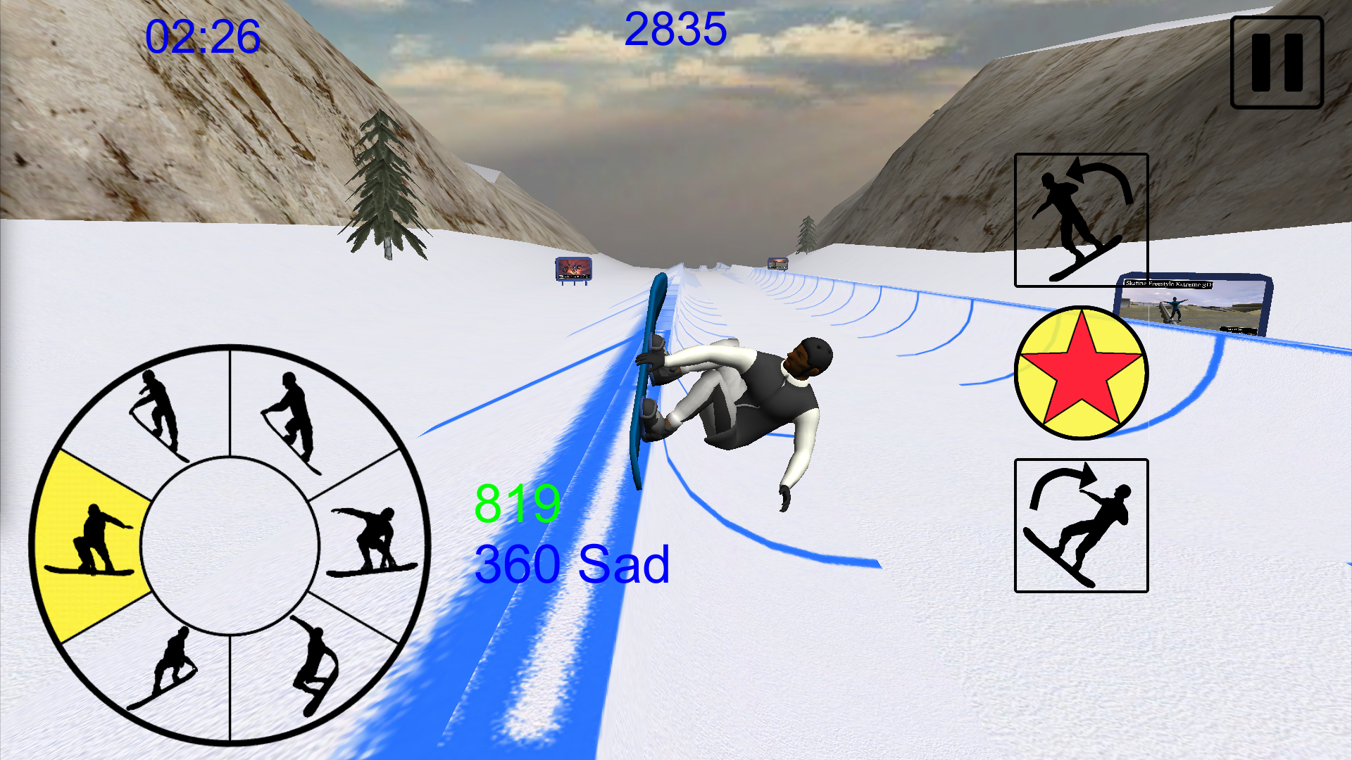 Android application Snowboard Freestyle Mountain screenshort