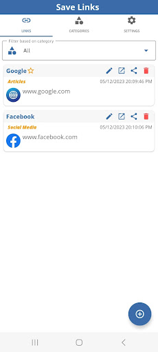 Save Links Screen 3
