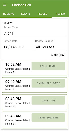 Chelsea Reservations Screen 3