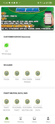 Android application Bavovoa Pulsa screenshort