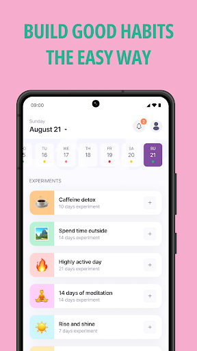 Android application Lasting Change: Habit Builder screenshort