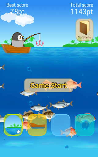 Android application Fishing Game by Penguin + screenshort