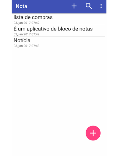 Visualização do aplicativo
