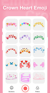 Crown Heart Emoji live Filters 7 APK screenshots 6