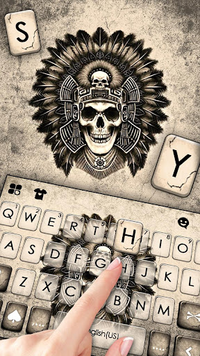 Native American Skull Keyboard Screen 2