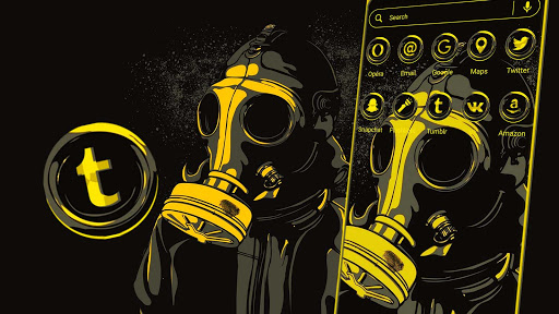Gas Mask Boy Launcher Theme Screen 2