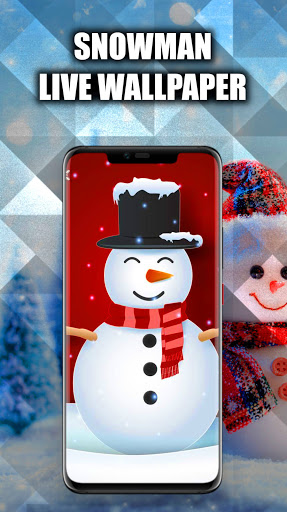 Android application Snowman Wallpaper Live HD/3D screenshort