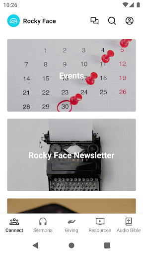 Android application Rocky Face Baptist Church screenshort