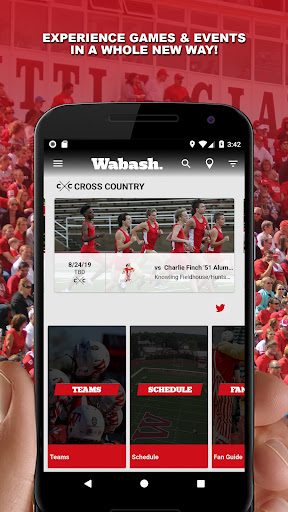 Android application Wabash Athletics screenshort