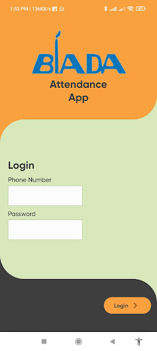 BIADA - Attendance App Screen 2
