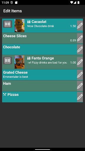 Shopping List Screen 3