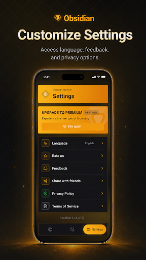 Obsidian: Private Browser screenshot 5