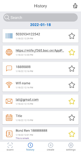 QR Barcode : Scanner & Create Screen 2