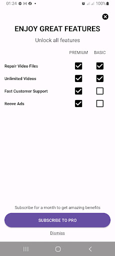 Android application Video Repair Tool (Mp4, Flv) screenshort