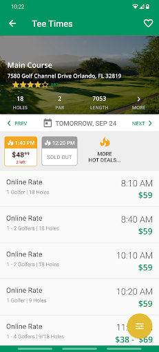 Android application Emerald Lakes Golf Course screenshort