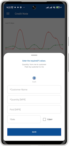 Credit Note - Payment Tracker Screen 3