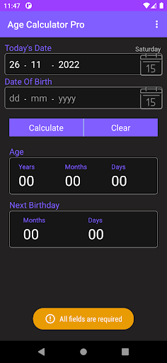 Age Calculator Pro Screen 3
