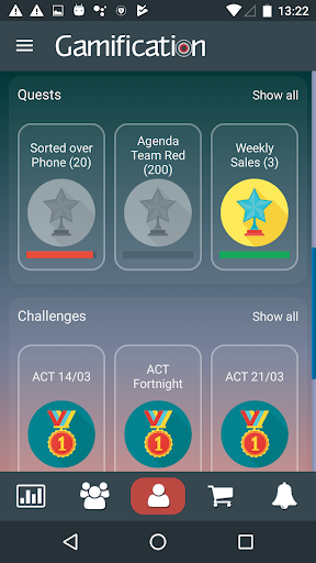 OneContactGamification Screen 2