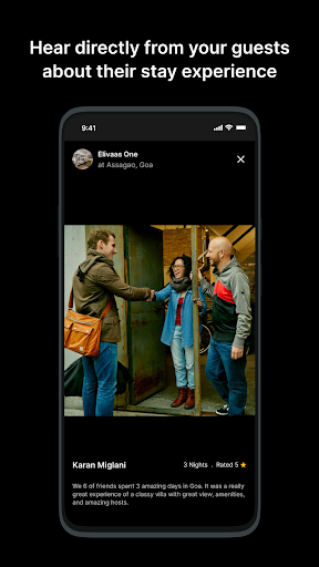 Android application Owner App- ELIVAAS screenshort