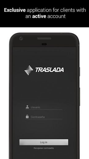Android application Traslada Corporativo screenshort