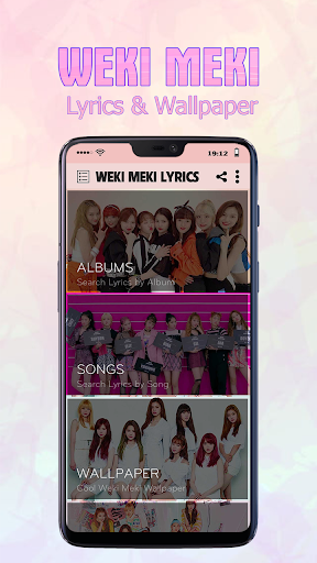 Android application Weki Meki Lyrics & Wallpaper screenshort