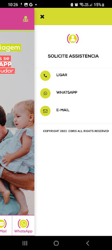 CORIS APP Screen 2