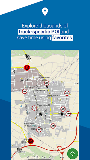 Screenshot of MapFactor Navigator Truck Pro